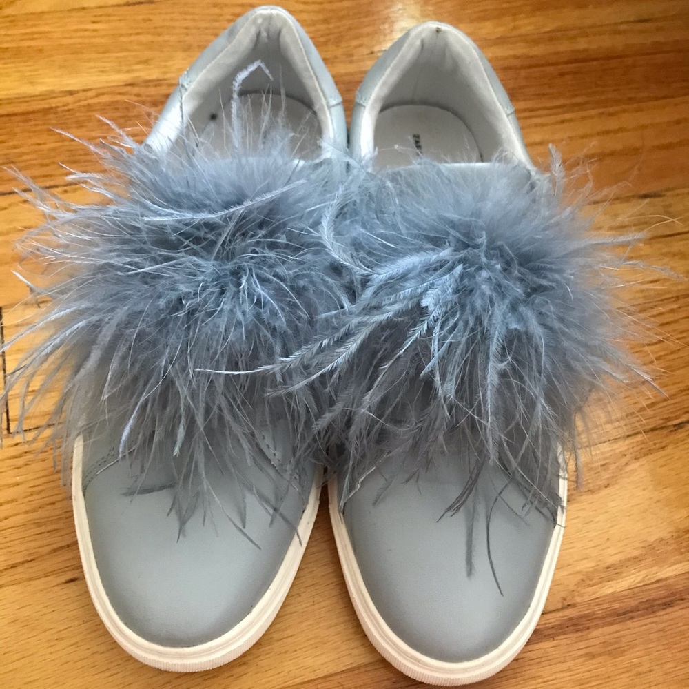 ZARA dusty blue sneakers